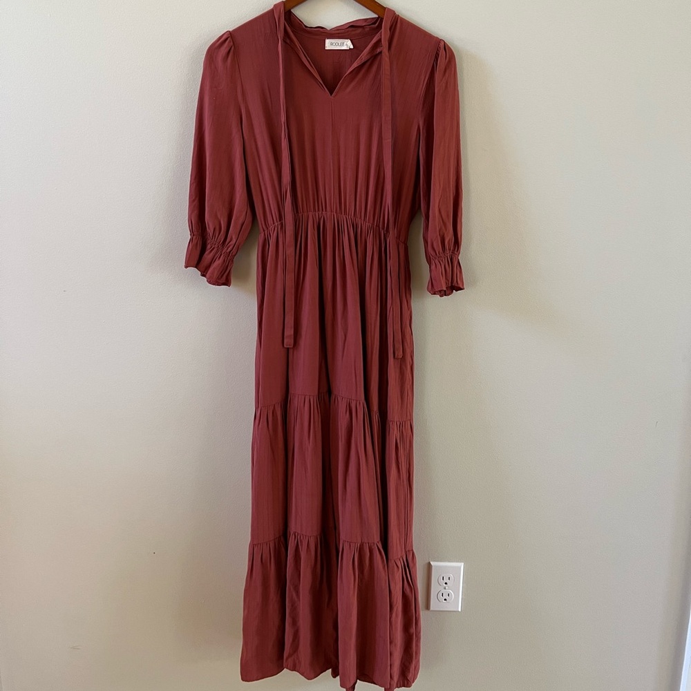 Roolee Dress Fiona Ruffle Maxi